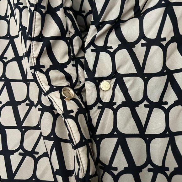 NWT Valentino Iconographe Jacket Logo Print Allover Down-filled Stand Collar - Picture 9 of 16